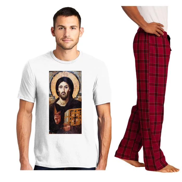 Jesus Christ Pantocrator Sinai Orthodox Christian Icon Gifts Pajama Set