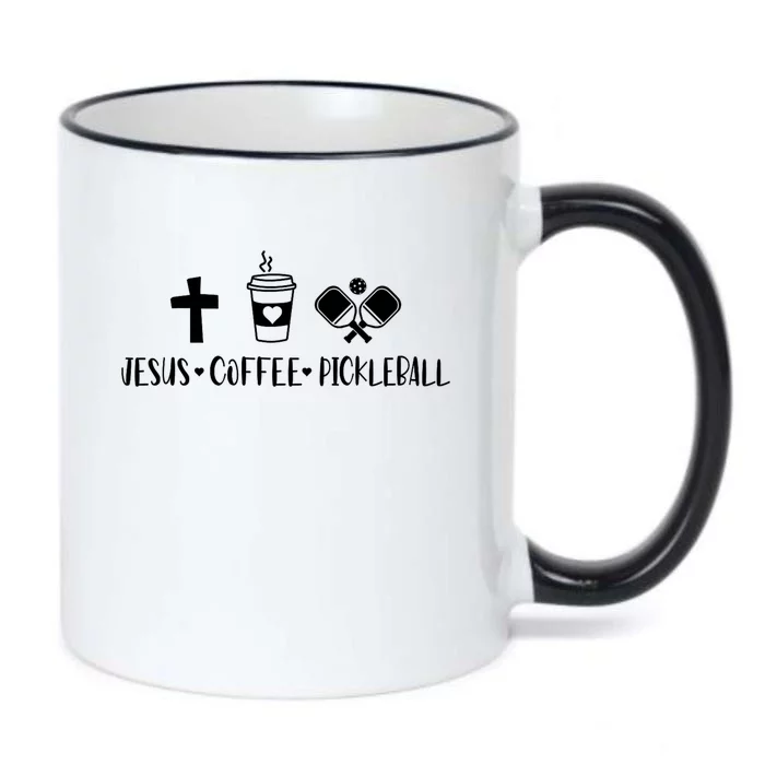 Jesus Coffee Picklenall Funny Christian Pickleball Lovers Black Color Changing Mug