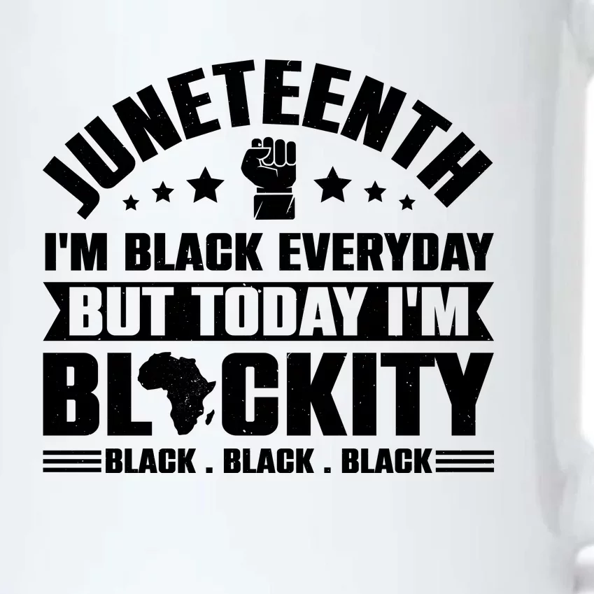 Juneteenth Celebration Print Black Color Changing Mug