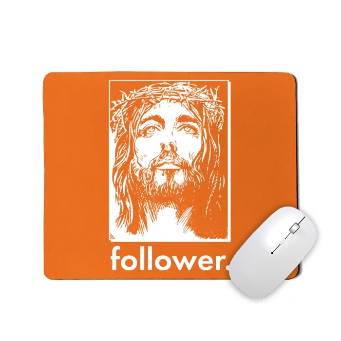 Jesus Christ Portrait Follower Mousepad