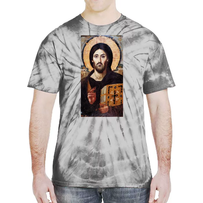 Jesus Christ Pantocrator Sinai Orthodox Christian Icon Gifts Tie-Dye T-Shirt