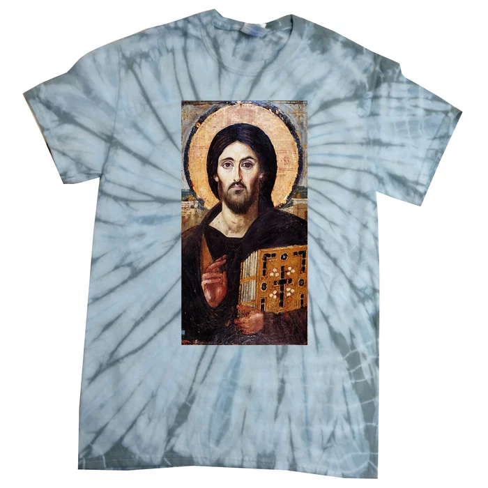 Jesus Christ Pantocrator Sinai Orthodox Christian Icon Gifts Tie-Dye T-Shirt