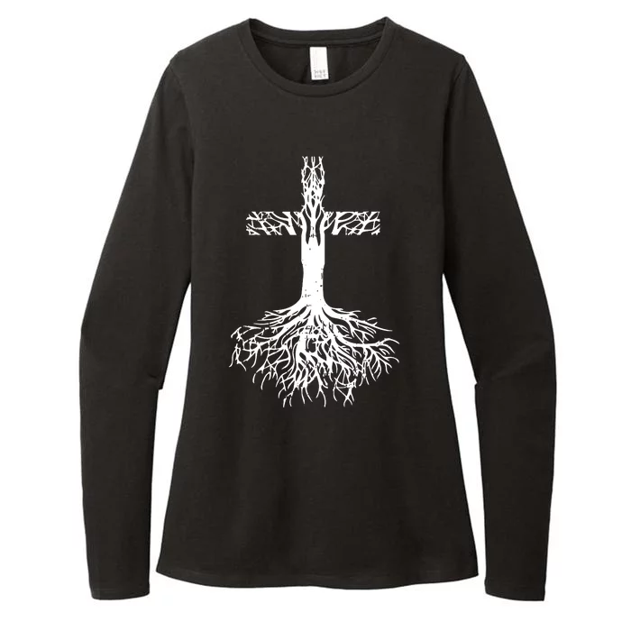 Jesus Cross Roots Womens CVC Long Sleeve Shirt