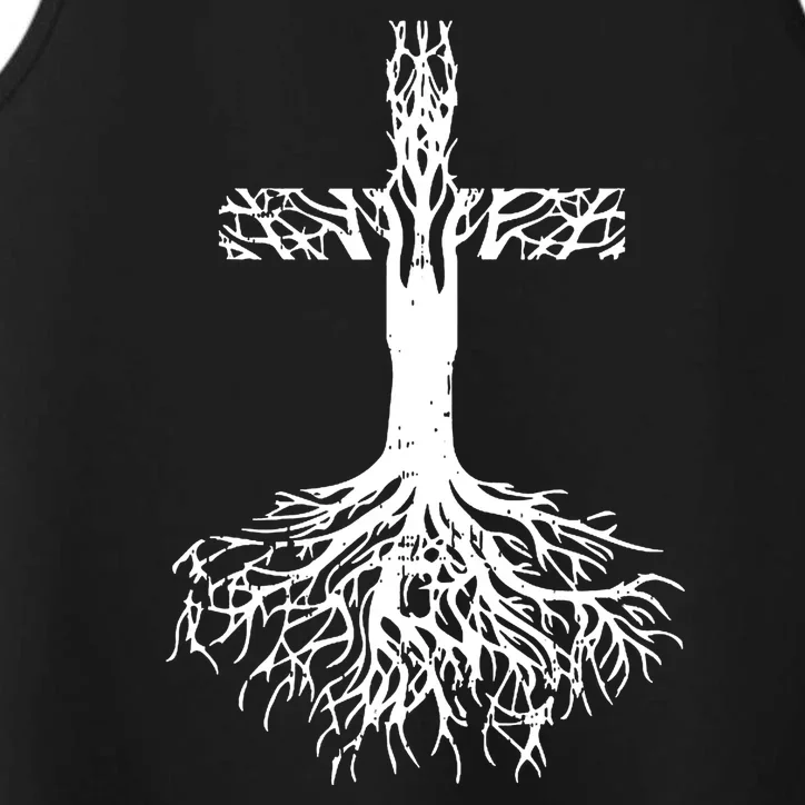 Jesus Cross Roots Performance Tank