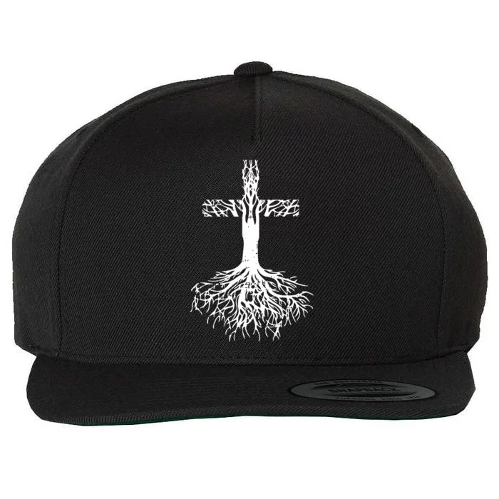 Jesus Cross Roots Wool Snapback Cap