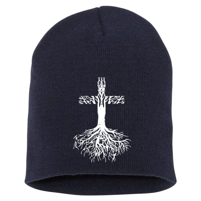 Jesus Cross Roots Short Acrylic Beanie