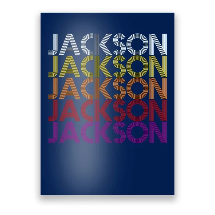 Jackson City Retro Poster