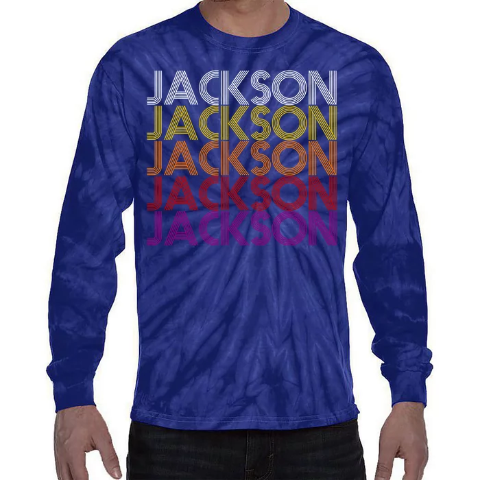 Jackson City Retro Tie-Dye Long Sleeve Shirt