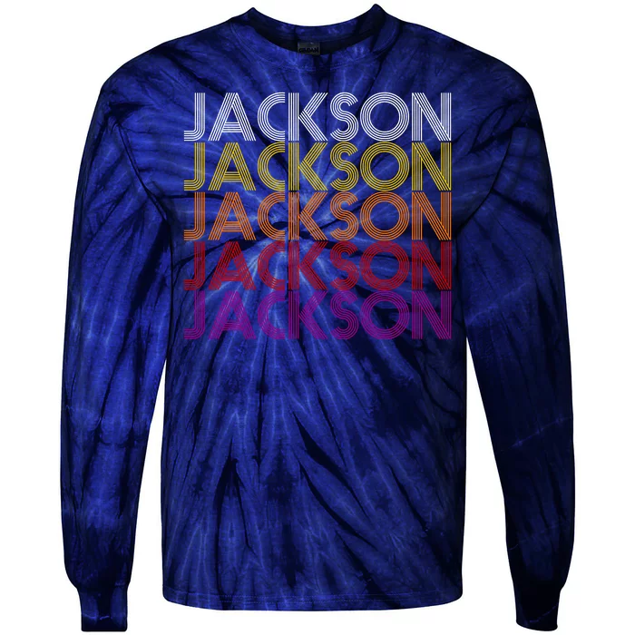 Jackson City Retro Tie-Dye Long Sleeve Shirt