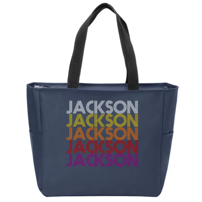 Jackson City Retro Zip Tote Bag