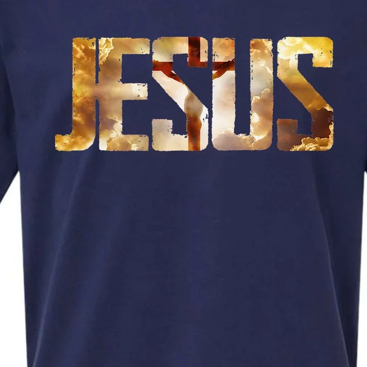 Jesus Christians Religious Gifts Sueded Cloud Jersey T-Shirt