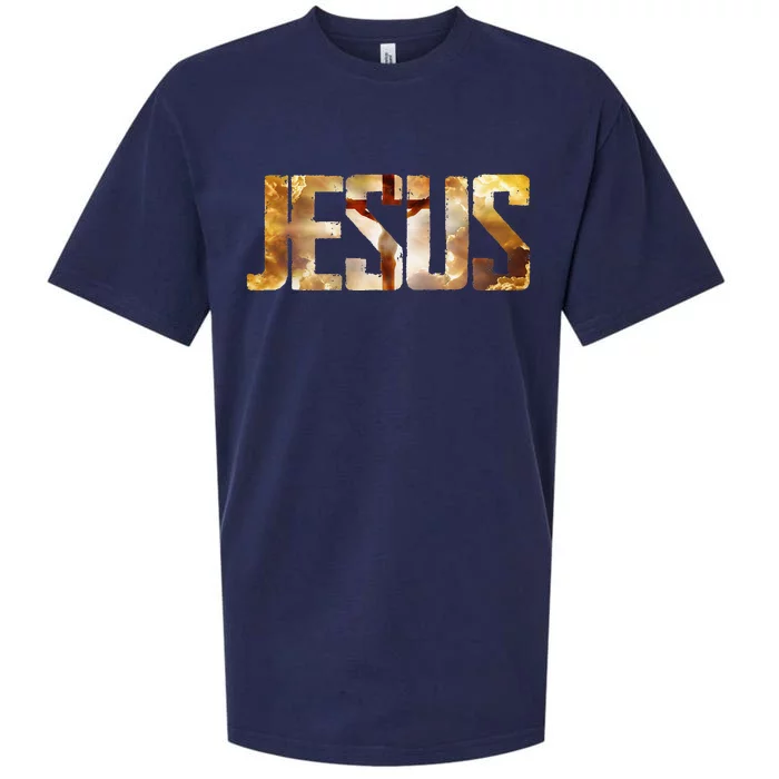 Jesus Christians Religious Gifts Sueded Cloud Jersey T-Shirt