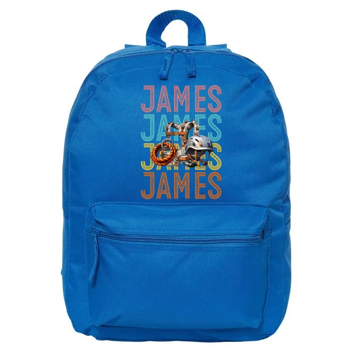 James Custom Rock Climbing Hobbyist Gift 16 in Basic Backpack