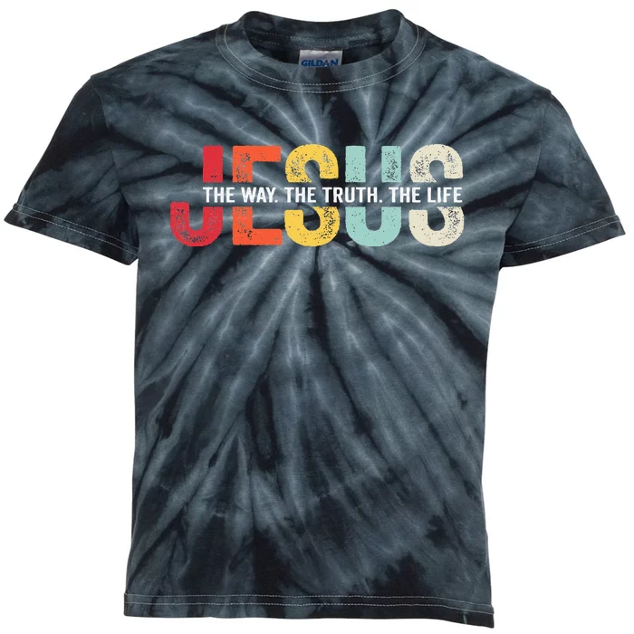 Jesus Christian Religious Bible Faith Gift Kids Tie-Dye T-Shirt