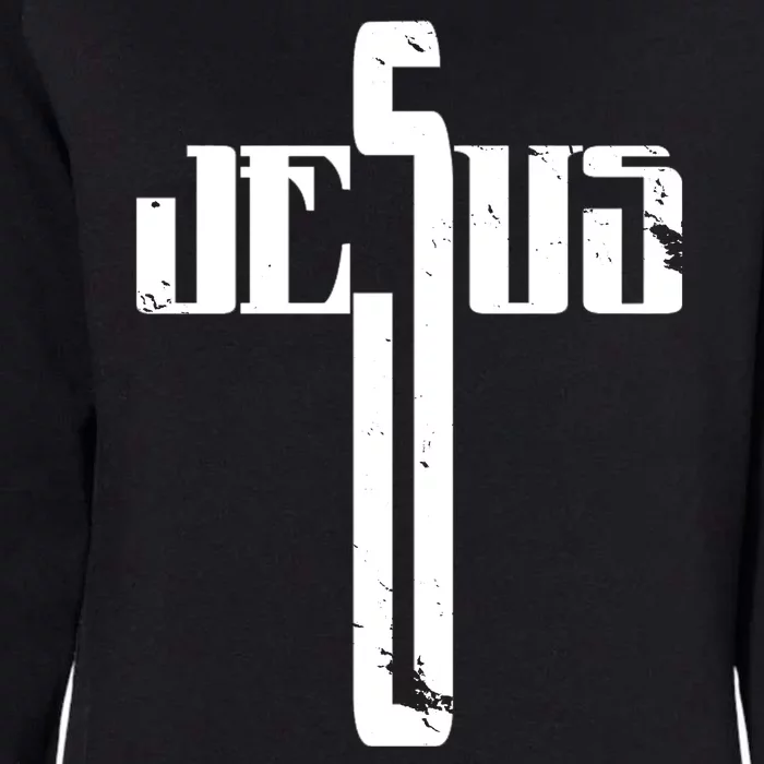 Jesus Cross Symbol Limited Edition Womens California Wash Sweatshirt