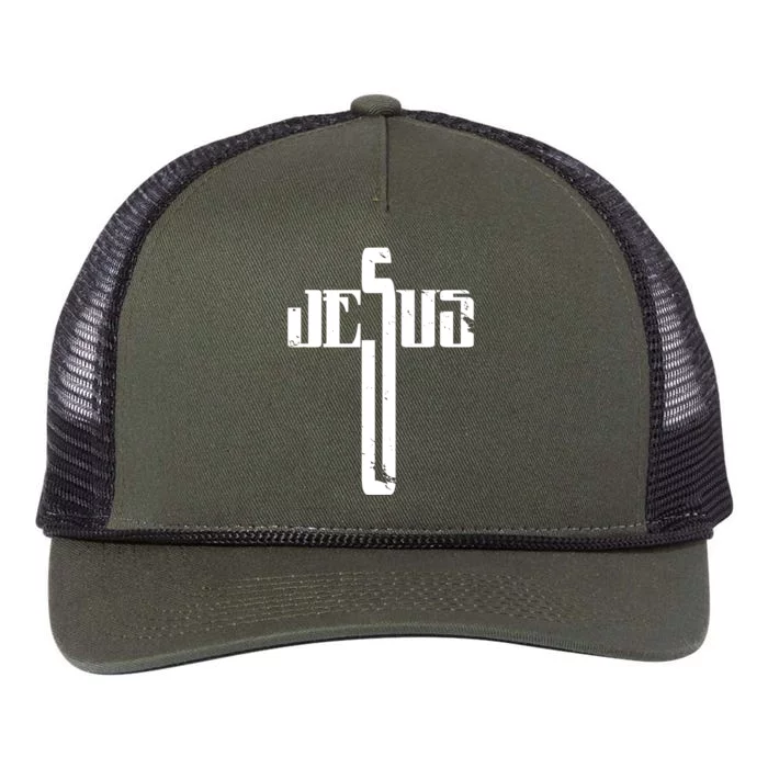 Jesus Cross Symbol Limited Edition Retro Rope Trucker Hat Cap