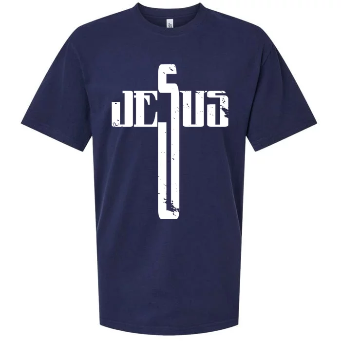 Jesus Cross Symbol Limited Edition Sueded Cloud Jersey T-Shirt