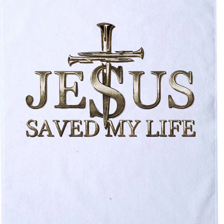 Jesus Christ Saved My Life Gift Platinum Collection Golf Towel