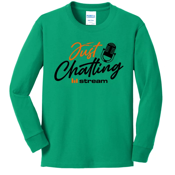 Just Chatting Stream Kids Long Sleeve Shirt