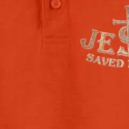 Jesus Christ Saved My Life Dry Zone Grid Performance Polo