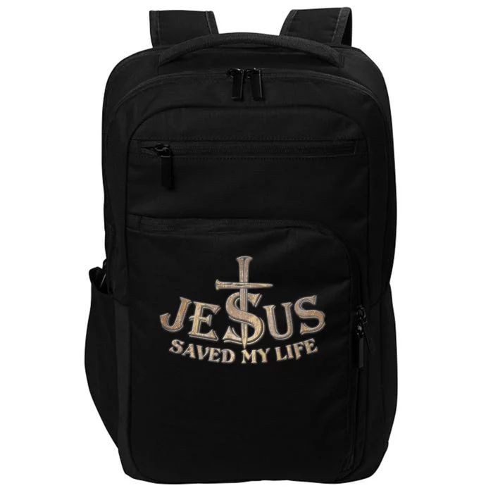 Jesus Christ Saved My Life Impact Tech Backpack