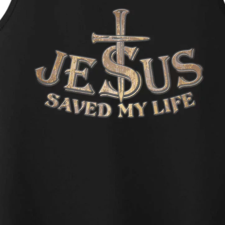 Jesus Christ Saved My Life Performance Tank