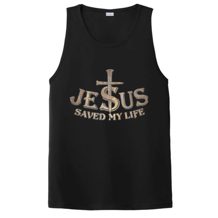 Jesus Christ Saved My Life Performance Tank