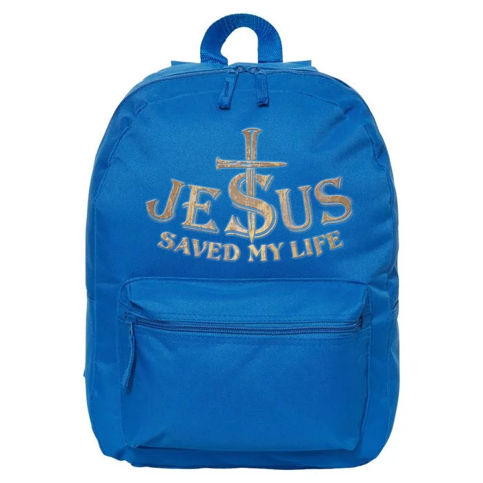 Jesus Christ Saved My Life 16 in Basic Backpack