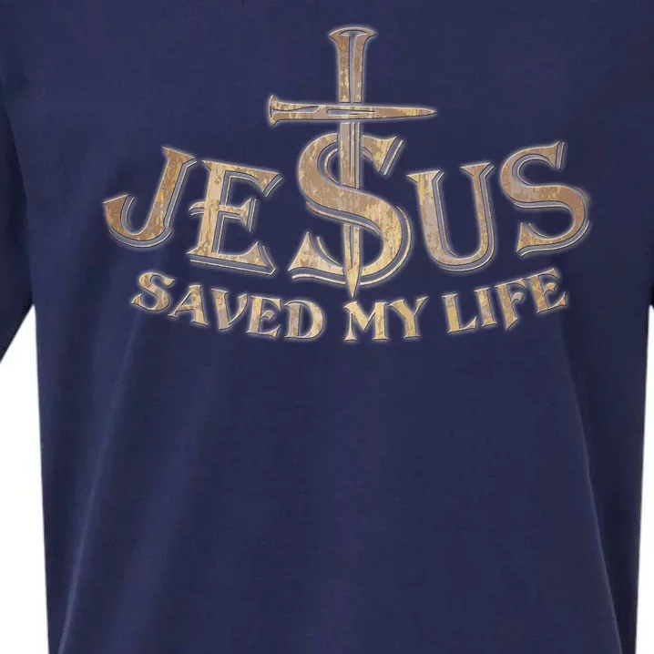 Jesus Christ Saved My Life Sueded Cloud Jersey T-Shirt