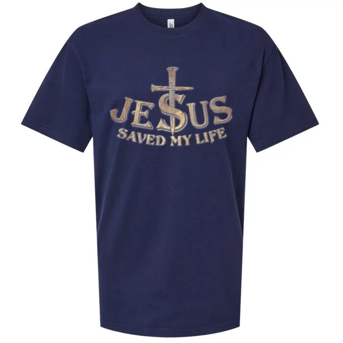 Jesus Christ Saved My Life Sueded Cloud Jersey T-Shirt