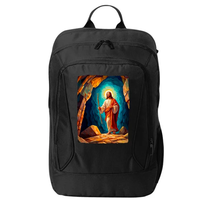 Jesus Christ Scene Portrait City Backpack