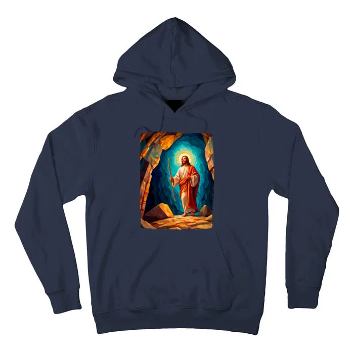 Jesus Christ Scene Portrait Tall Hoodie