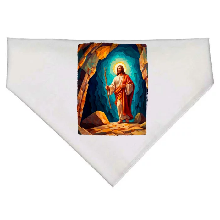 Jesus Christ Scene Portrait USA-Made Doggie Bandana