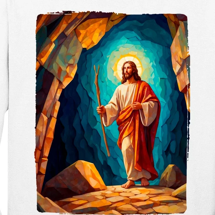 Jesus Christ Scene Portrait Long Sleeve Shirt