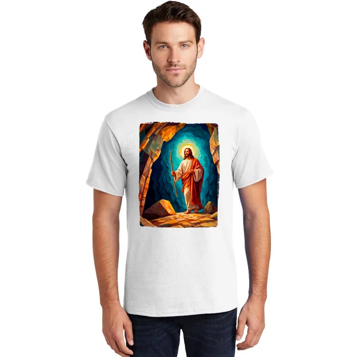 Jesus Christ Scene Portrait Tall T-Shirt