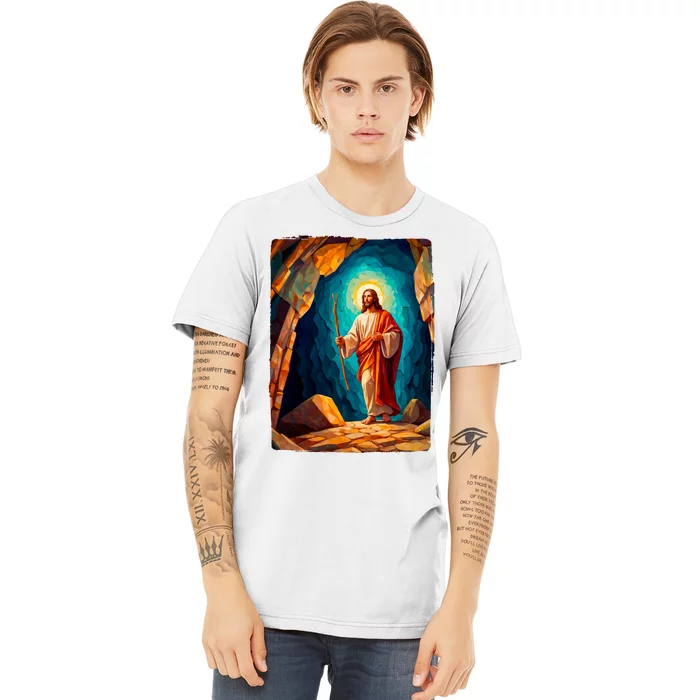 Jesus Christ Scene Portrait Premium T-Shirt