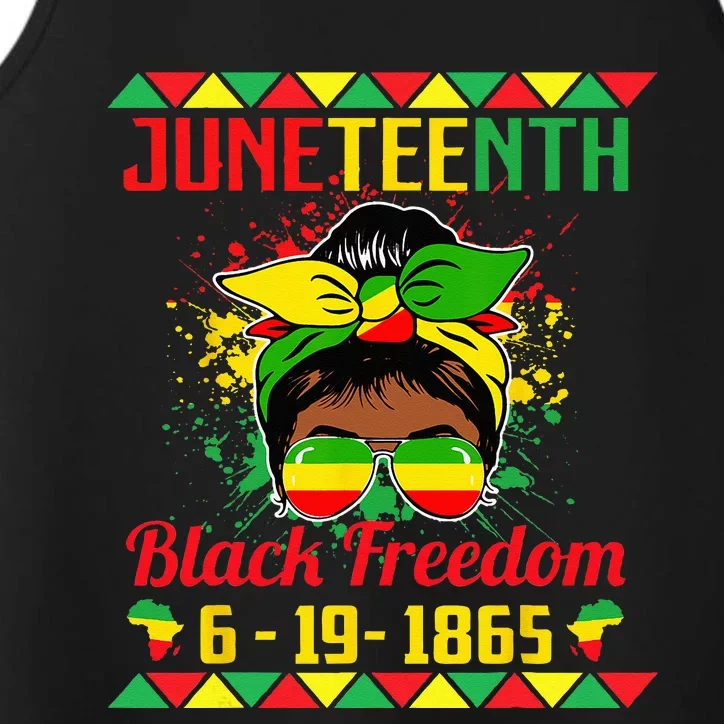 Juneteenth Celebrations through glasses of Bold Black Wo Performance Tank