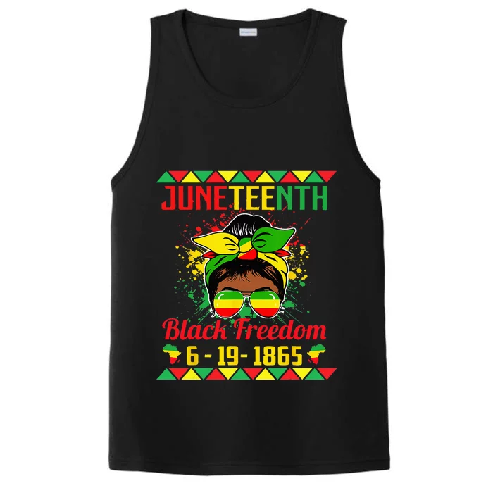 Juneteenth Celebrations through glasses of Bold Black Wo Performance Tank