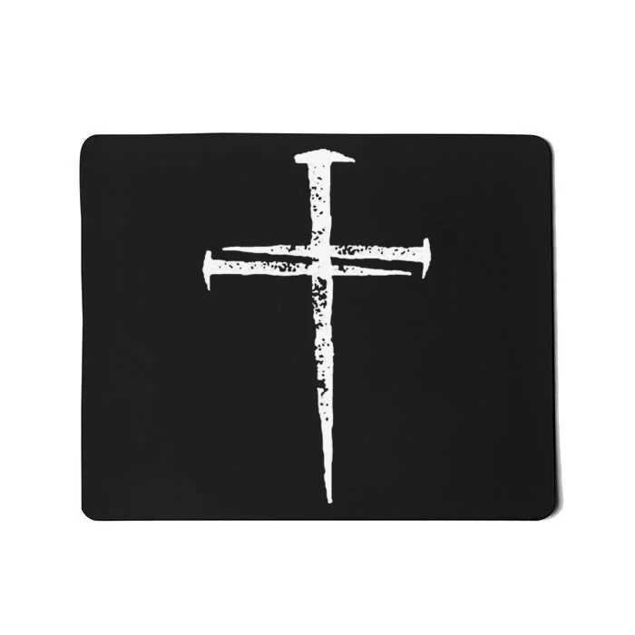 Jesus Cross Three Nails Christian Vintage Mousepad