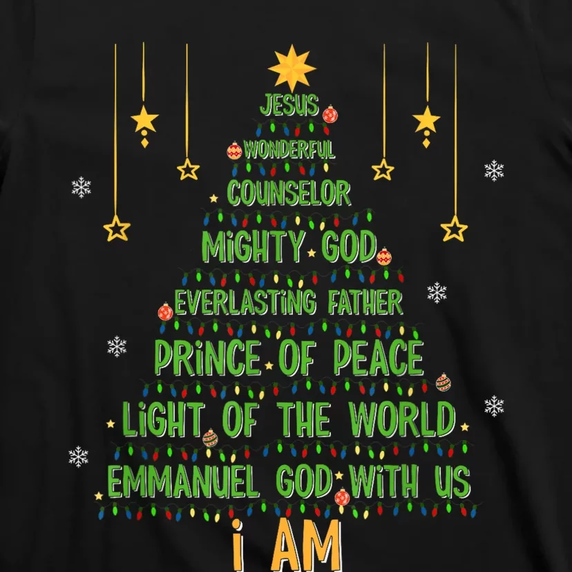 Jesus Christmas Tree Christian Faith Holiday Nativity T-Shirt