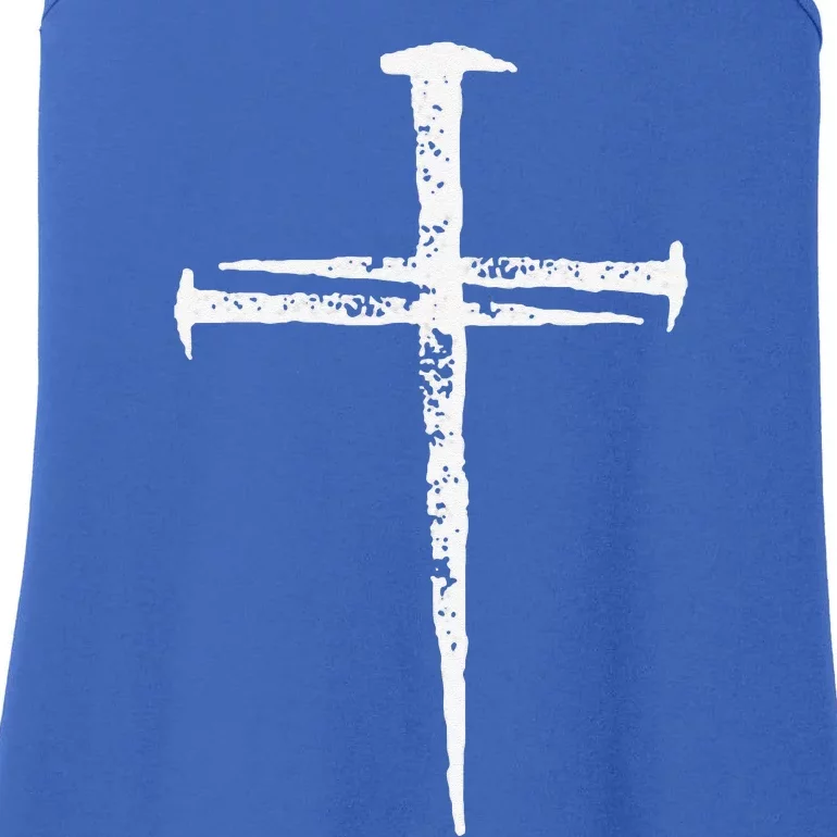 Jesus Cross Three Nails Christian Vintage Ladies Essential Tank