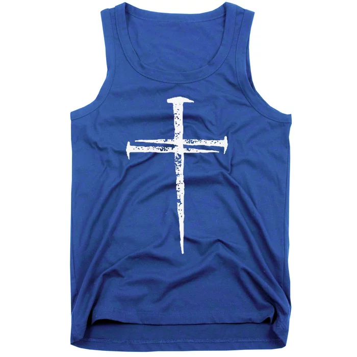 Jesus Cross Three Nails Christian Vintage Tank Top