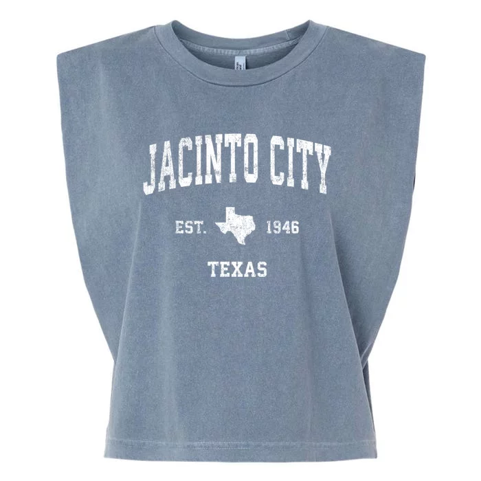 Jacinto City Texas Tx Vintage Sports Garment-Dyed Women's Muscle Tee