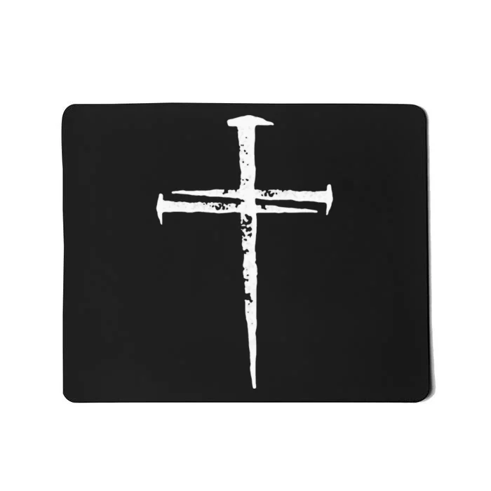 Jesus Cross Three Nails Christian Vintage Mousepad