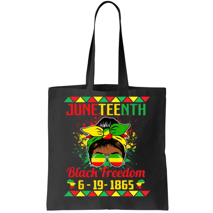 Juneteenth Celebrations Through Glasses Of Bold Black Tote Bag