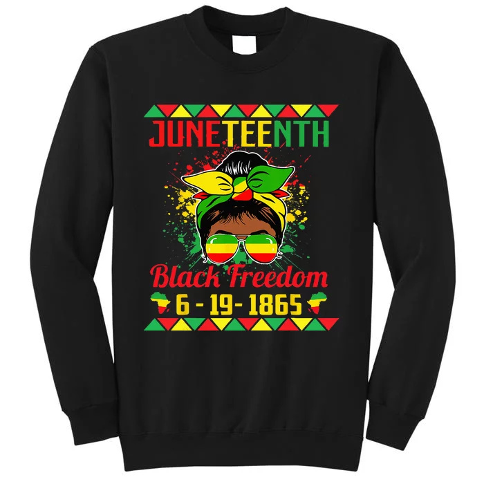 Juneteenth Celebrations Through Glasses Of Bold Black Tall Sweatshirt