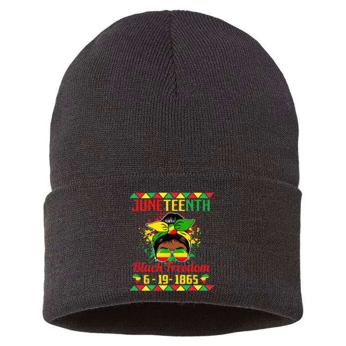 Juneteenth Celebrations Through Glasses Of Bold Black Sustainable Knit Beanie