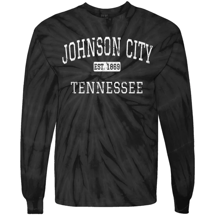 Johnson City Tennessee Tn Vintage Tie-Dye Long Sleeve Shirt