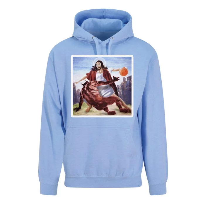 Jesus Crossing Up Satan Basketball Unisex Surf Hoodie