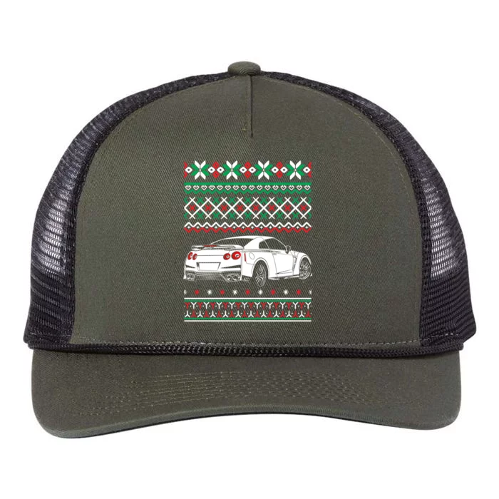 Jdm Car Ugly Christmas Drag Racing Drifting Enthusiast Xmas Gift Retro Rope Trucker Hat Cap